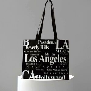 - Chic Black Patent Leather Bag LOS ANGELES Tote Bag By Jay Joshua